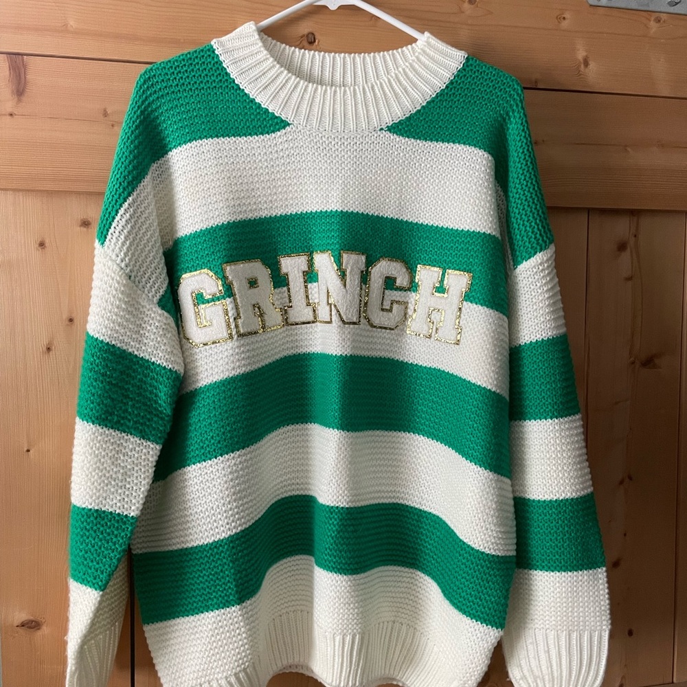 Small Judith March Grinch Sweater for Christmas Holiday party
